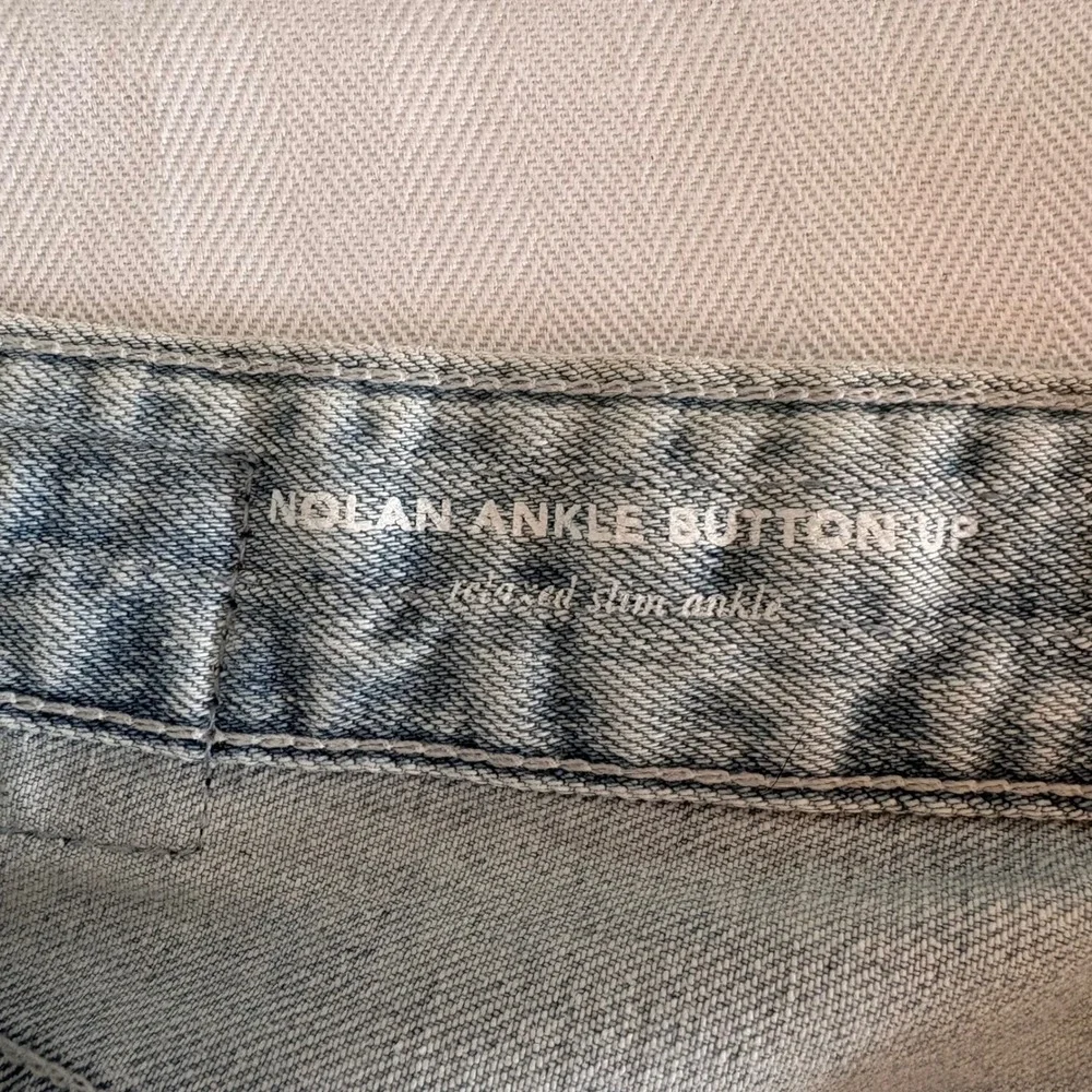 AG Adriano‎ Goldschmied Anthropologie Nolan Ankle Button Up Jeans Light Wash 27R
